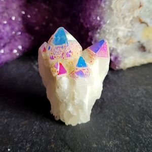 Crystal angel aurora quartz  crystal (81G)